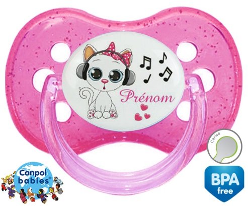 Musique et chat + prénom: Sucette Cerise-su7.fr