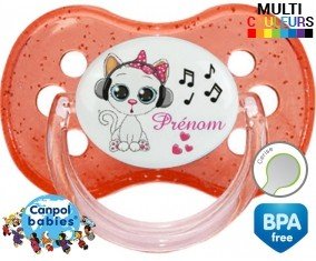 Musique et chat + prénom: Sucette Cerise-su7.fr