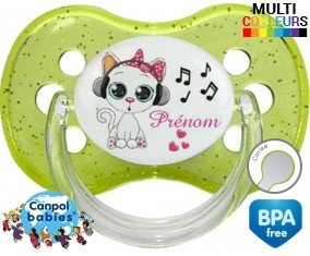 Musique et chat + prénom: Sucette Cerise-su7.fr