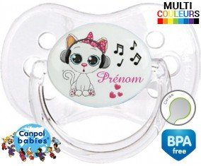 Musique et chat + prénom: Sucette Cerise-su7.fr