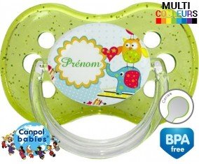 Eléphant originale + prénom: Sucette Cerise-su7.fr