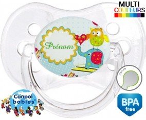 Eléphant originale + prénom: Sucette Cerise-su7.fr