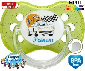 Voiture (garçon) + prénom: Sucette Cerise-su7.fr
