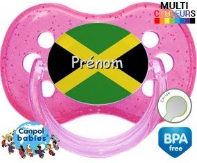 Drapeau jamaïque + prénom: Sucette Cerise-su7.fr