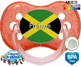 Drapeau jamaïque + prénom: Sucette Cerise-su7.fr