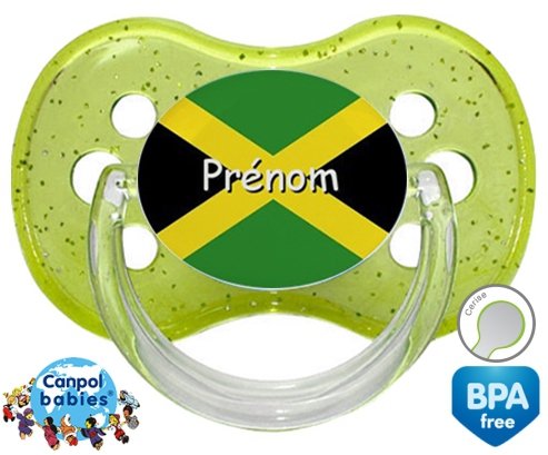 Drapeau jamaïque + prénom: Sucette Cerise-su7.fr