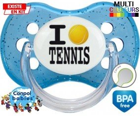 I love tennis : Sucette Cerise personnalisée