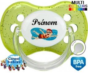 Natation + prénom: Sucette Cerise-su7.fr