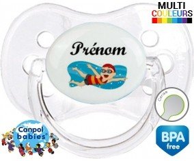 Natation + prénom: Sucette Cerise-su7.fr