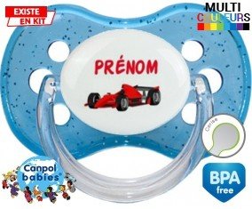 Tetine Formule 1 + prénom embout Cerise personnalisée