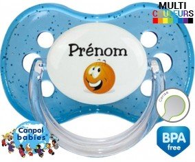 Tetine Basket ballon + prénom embout Cerise personnalisée