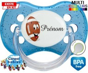 Rugby ballon + prénom: Sucette Cerise-su7.fr