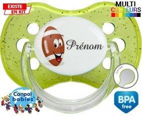 Rugby ballon + prénom: Sucette Cerise-su7.fr