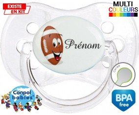 Rugby ballon + prénom: Sucette Cerise-su7.fr