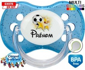 Foot étoile + prénom : Sucette Cerise personnalisée