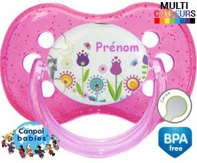 Fleurs + prénom: Sucette Cerise-su7.fr