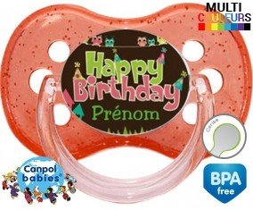 Happy birthday style3 + prénom: Sucette Cerise-su7.fr