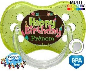 Happy birthday style3 + prénom: Sucette Cerise-su7.fr