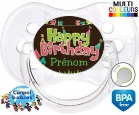 Happy birthday style3 + prénom: Sucette Cerise-su7.fr