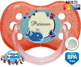 Baleine + prénom: Sucette Cerise-su7.fr
