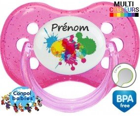 Couleur + prénom: Sucette Cerise-su7.fr