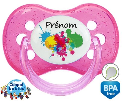 Couleur + prénom: Sucette Cerise-su7.fr