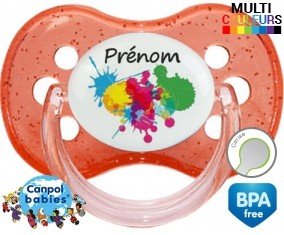 Couleur + prénom: Sucette Cerise-su7.fr