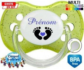 Pied cœur (garçon) + prénom: Sucette Cerise-su7.fr