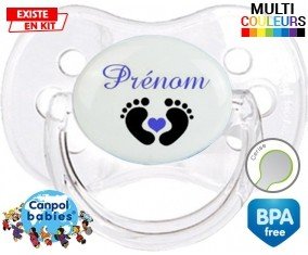 Pied cœur (garçon) + prénom: Sucette Cerise-su7.fr