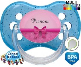 Flot rose + prénom : Sucette Cerise personnalisée