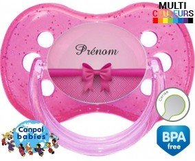 Flot rose + prénom: Sucette Cerise-su7.fr