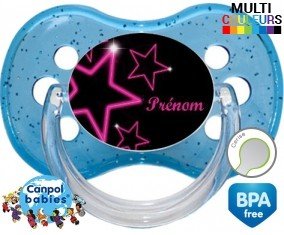 Stars + prénom : Sucette Cerise personnalisée