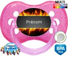 Feu flammes + prénom: Sucette Cerise-su7.fr