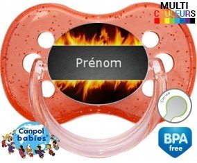 Feu flammes + prénom: Sucette Cerise-su7.fr