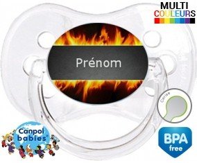 Feu flammes + prénom: Sucette Cerise-su7.fr