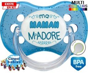 Ma maman m'adore (garcon) : Tétine Cerise personnalisée