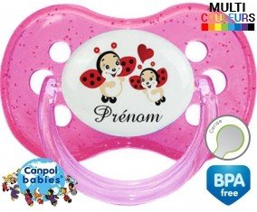 Coccinelles + prénom: Sucette Cerise-su7.fr