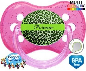 Penthere verte + prénom: Sucette Cerise-su7.fr