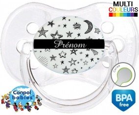 Étoile lune + prénom: Sucette Cerise-su7.fr