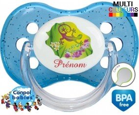 Reunion couleur + prénom : Sucette Cerise personnalisée