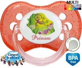 Reunion couleur + prénom: Sucette Cerise-su7.fr