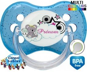 Souris + prénom : Sucette Cerise personnalisée