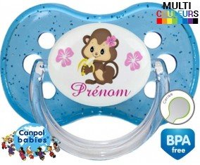 Singe noeud papillon + prénom: Sucette Cerise-su7.fr