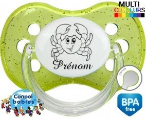 Crabe amusant + prénom: Sucette Cerise-su7.fr