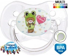 Ourson tortue + prénom: Sucette Cerise-su7.fr