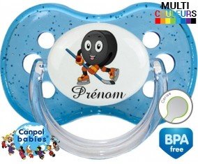 Hockey + prénom : Sucette Cerise personnalisée