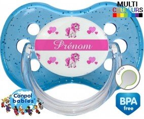Licorne style3 + prénom : Sucette Cerise personnalisée