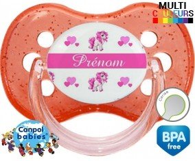 Licorne style3 + prénom: Sucette Cerise-su7.fr