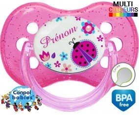Coccinelle + prénom: Sucette Cerise-su7.fr