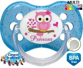 Hibou style4 + prénom : Sucette Cerise personnalisée
